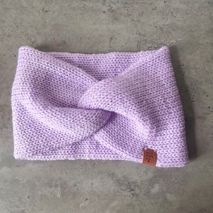 Knitted Handmade Ear Warmer | Color: Soft Purple